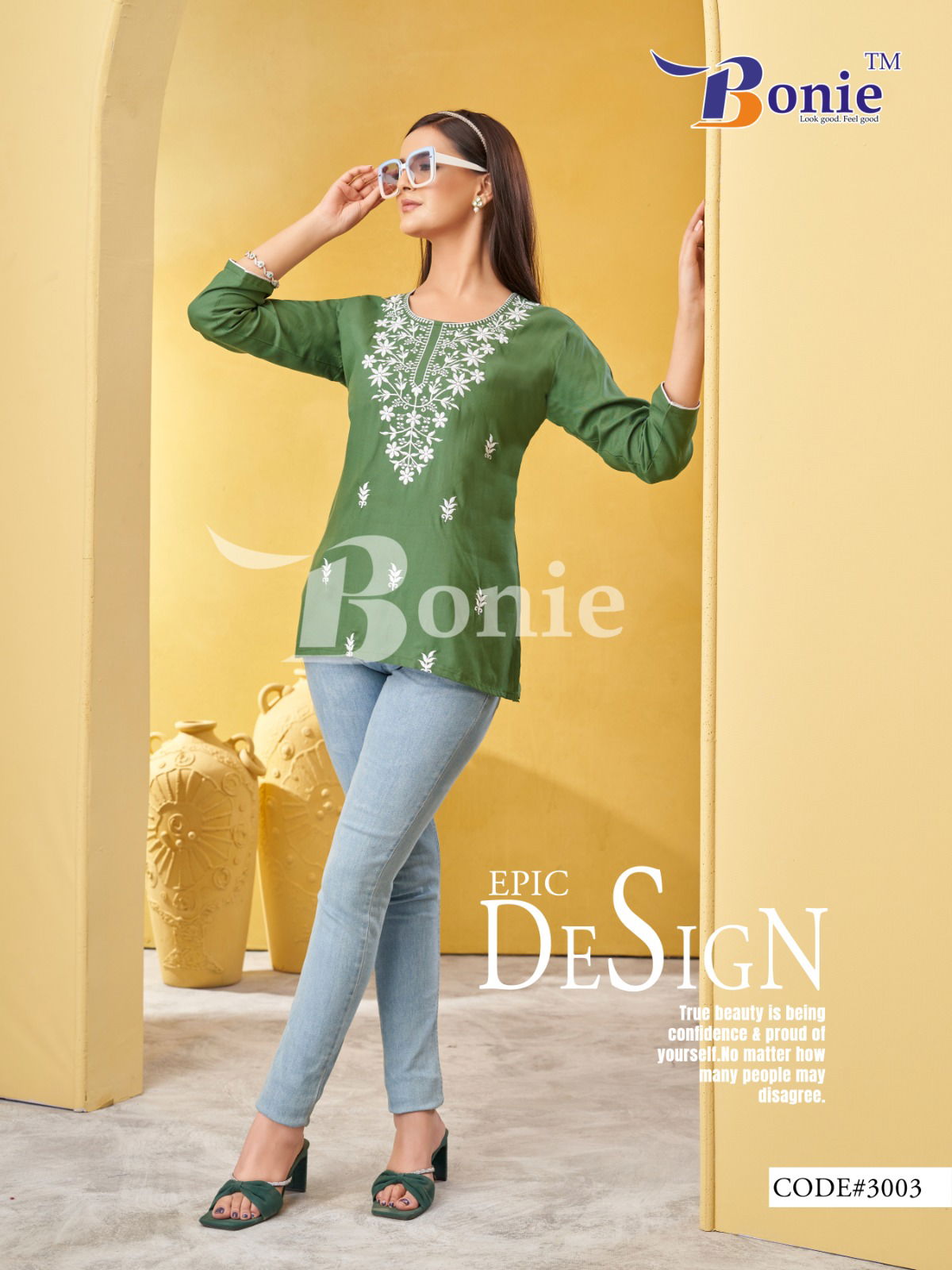 Aisha Vol 3 By Bonie Rayon Lucknowi Short Top Wholesale Online